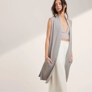 Aritzia Wilfred Dunkirk Sweater Vest- Tan -Size XS